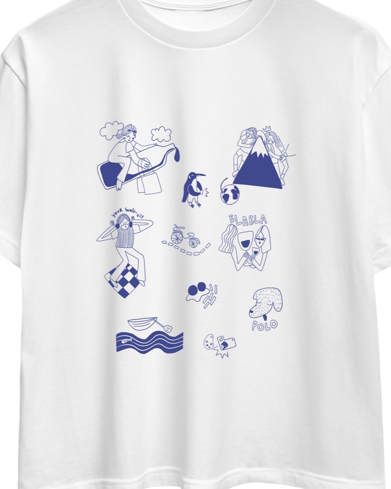 T-shirt personnalisé — Textile personnalisé par Géraldine De Groote, illustratrice à Bruxelles