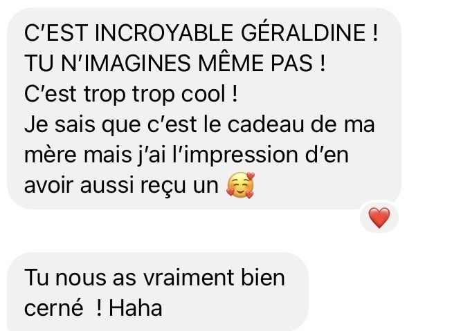 Message reçu d'un client après une commande GEG